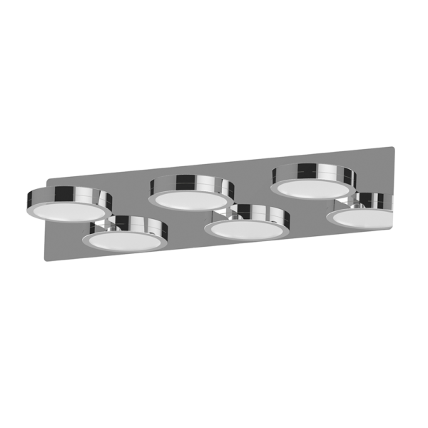 LED AQUA Wandleuchten ONNA chrom 3-fach 3x6W 2700/4000K 3x500lm nicht dimmbar